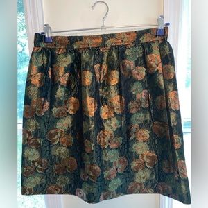 J Crew Collection Metallic Brocade Skirt